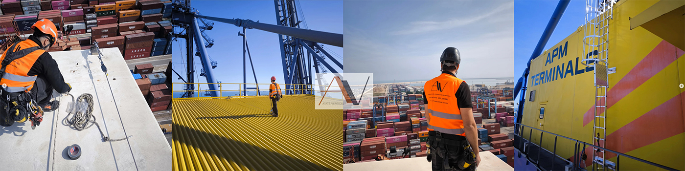 Instalaci&oacute;n sistemas de seguridad en altura en Puerto de Valencia