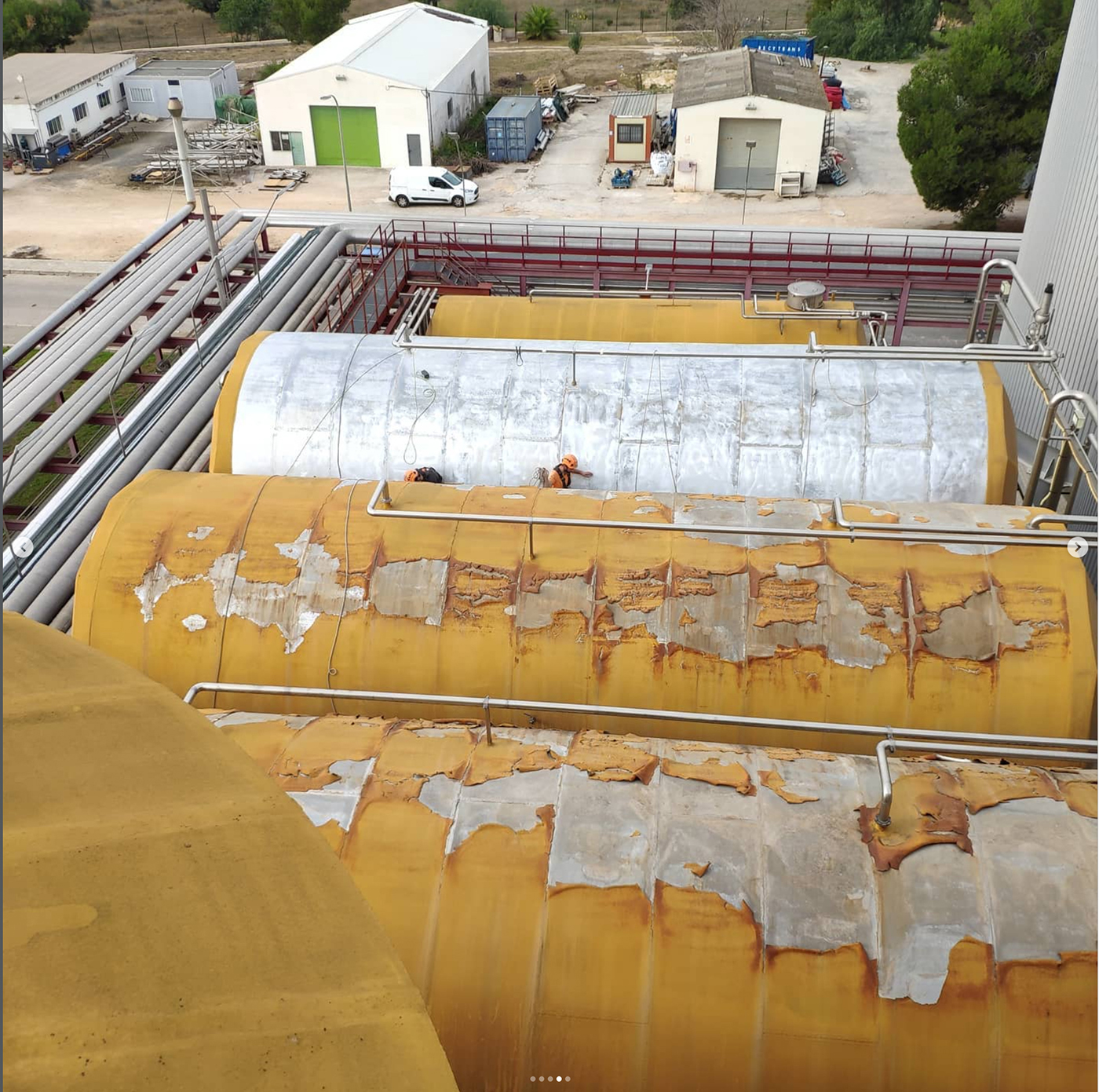 Trabajos verticales mantenimiento industrial antes